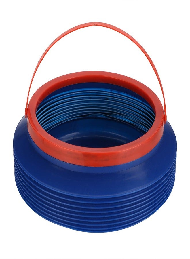 THE QUIRK BOX The Collapsible Plastic Bucket Dustbin Folding Organizer for Storage Box for Car and Home - 4 litres - Blue Color - Image 4